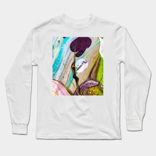 Color Marble Watercolor Pattern Art Design Long Sleeve T-Shirt